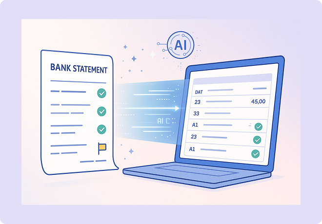 Bank reconciliation illustration